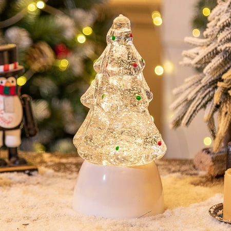 WQJNWEQ End-of-year Savings Clearance Tree Crystal Ball Music Box Snow Music Light Gift Night Light Home Decor