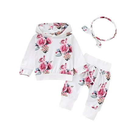 KIDKIDGO Baby Girls Floral Clothes Set Hoodie Tops Pants Headband Outfits 3-Piece Set 12-18 Months
KIDKIDGO Baby Girls Floral Clothes Set Hoodie Tops Pants Headband Outfits 3-Piece Set 12-18 Months