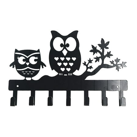 Fovolat Keys Holder for Wall - Wrought Iron Hooks Rack - Vintage Owl Keys Hook Wall Mount Home Decor Key Hanger Decorative with 7 Hooks
Fovolat Keys Holder for Wall - Wrought Iron Hooks Rack - Vintage Owl Keys Hook Wall Mount Home Decor Key Hanger Decorative with 7 Hooks