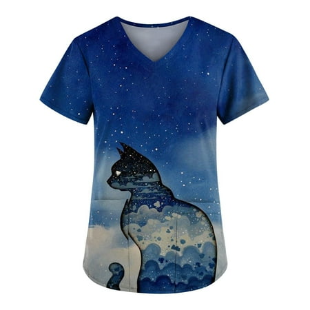 Cakiesky Women s Scrub Tops with Designs Quick-Dry V Neck St Patricks Day Shirt Dark Blue S
Cakiesky Women s Scrub Tops with Designs Quick-Dry V Neck St Patricks Day Shirt Dark Blue S