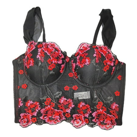 YUUZONE Women French Style Se-- Mesh Bustier Bras Vintage Embroidery Floral Spaghetti Strap Fishboned Corsets Camisole Crop Top
YUUZONE Women French Style Se-- Mesh Bustier Bras Vintage Embroidery Floral Spaghetti Strap Fishboned Corsets Camisole Crop Top