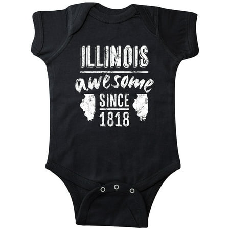 Inktastic Illinois Awesome Since 1818 Gift Baby Boy or Baby Girl Bodysuit