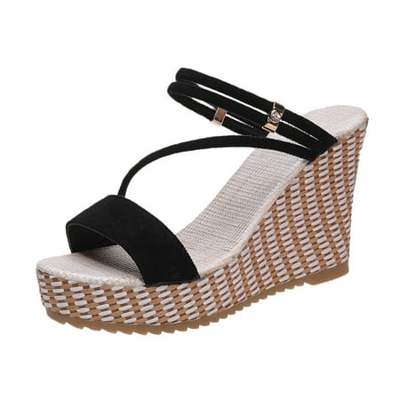 sandals for Women Ladies Shoes Summer Sandals Fashion Comfortable Thick Sole Wedge Fish Mouth Breathable Sandals PU Dress Sandals for Women Black
sandals for Women Ladies Shoes Summer Sandals Fashion Comfortable Thick Sole Wedge Fish Mouth Breathable Sandals PU Dress Sandals for Women Black