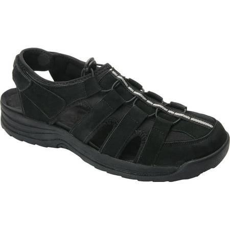 Men s Drew Hamilton Fisherman Sandal Black Nubuck 12 6E