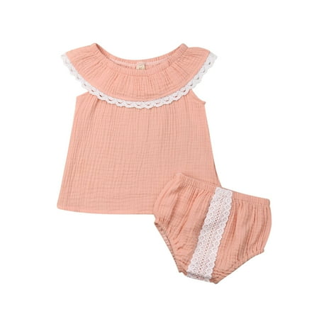 Sunisery Newborn Baby Girls Cotton Linen Sleeveless Ruffle Top + Bloomer Shorts 2Pcs Summer Outfit
Sunisery Newborn Baby Girls Cotton Linen Sleeveless Ruffle Top + Bloomer Shorts 2Pcs Summer Outfit