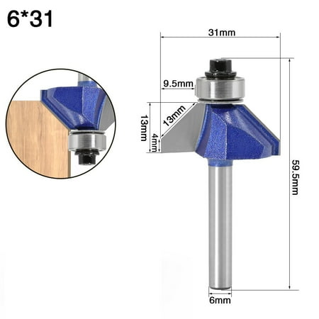 Leke 1PC 6mm Shank 45 Degree Chamfer Router Bit Edge Forming Bevel Milling Cutter
Leke 1PC 6mm Shank 45 Degree Chamfer Router Bit Edge Forming Bevel Milling Cutter