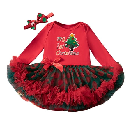 Toddler Girls Outfits Holiday Outfits Letters Cartoon Chrismas Tree Printed Long Sleeve Romper Short Skirt With Headband 3Pc Suit Fall Girls Clothings 9 Months-12 Months
Toddler Girls Outfits Holiday Outfits Letters Cartoon Chrismas Tree Printed Long Sleeve Romper Short Skirt With Headband 3Pc Suit Fall Girls Clothings 9 Months-12 Months
