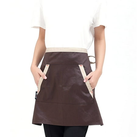 Chef Aprons Retro Cotton Maid Short Waist Waiter Waitress Half Apron