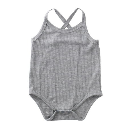 Musuos Baby Boy Girl Bodysuit Unisex Basic Plain Rompers Spaghetti Strap Cotton Tops
Musuos Baby Boy Girl Bodysuit Unisex Basic Plain Rompers Spaghetti Strap Cotton Tops