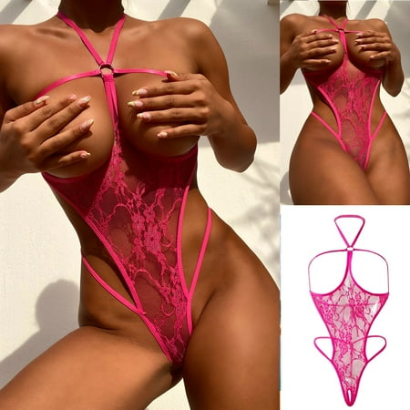 Huachen Floral Sheer Lace Teddy Lingerie Festival Cosplay for Women Backless Bodysuit Hot Pink/S
Huachen Floral Sheer Lace Teddy Lingerie Festival Cosplay for Women Backless Bodysuit Hot Pink/S