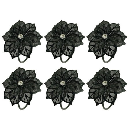 Hemoton 6PCS Halloween Metal Mesh Flower Napkin Ring Halloween Party Napkin Buckle Black
Hemoton 6PCS Halloween Metal Mesh Flower Napkin Ring Halloween Party Napkin Buckle Black