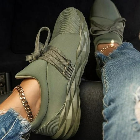 Foraging dimple Outdoor Walking Running Women Casual Breathable Lace Up Sport Shoes Green
Foraging dimple Outdoor Walking Running Women Casual Breathable Lace Up Sport Shoes Green