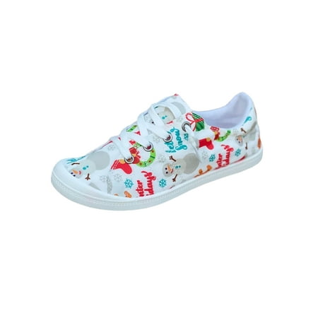 Ferndule Ladies Lace Up Walking Shoes Outdoor Comfort Christmas Flats Breathable Floral Casual Sneakers Christmas White Snowman 8.5
Ferndule Ladies Lace Up Walking Shoes Outdoor Comfort Christmas Flats Breathable Floral Casual Sneakers Christmas White Snowman 8.5