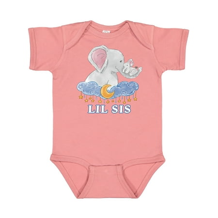 Inktastic Lil Sis Cute Elephants with Moon and Stars Gift Baby Boy or Baby Girl Bodysuit
Inktastic Lil Sis Cute Elephants with Moon and Stars Gift Baby Boy or Baby Girl Bodysuit