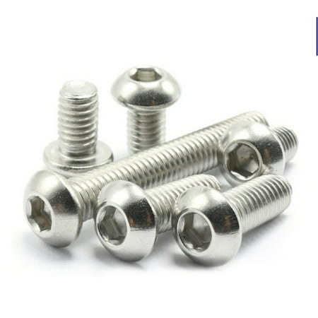 (2pcs) 316 Stainless Steel Half Round Head Hexagon Socket Head Screw M6x20mm (length not including head).
(2pcs) 316 Stainless Steel Half Round Head Hexagon Socket Head Screw M6x20mm (length not including head).