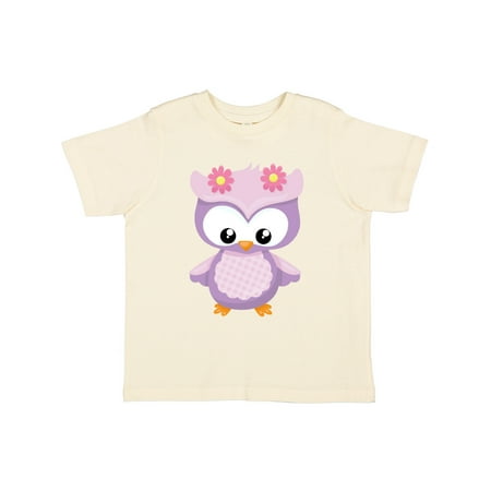 Inktastic Cute Pink and Purple Owl Gift Toddler Toddler Girl T-Shirt