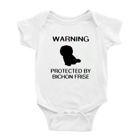 Warning: Protected by A Bichon Frise Dog Funny Baby Bodysuit Newborn Clothes (White 18-24 Months)
Warning: Protected by A Bichon Frise Dog Funny Baby Bodysuit Newborn Clothes (White 18-24 Months)