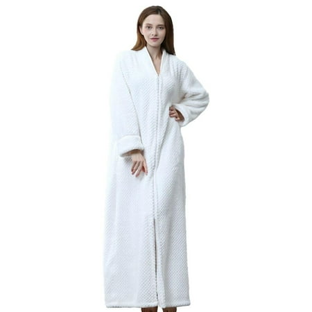 Long Zipper Bathrobe Flannel Fleery Ladies Robe Women s Warm Pajamas Bathrobe White XL
Long Zipper Bathrobe Flannel Fleery Ladies Robe Women s Warm Pajamas Bathrobe White XL