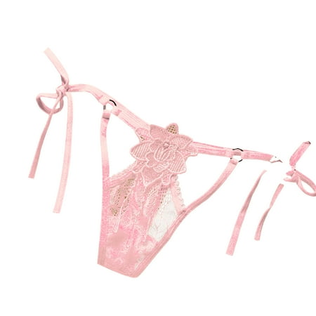 Women Underwear Brief Lace See-Through Breathable Thongs Panties Lingerie