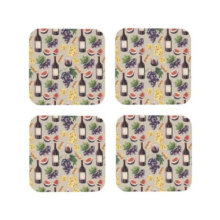 Pofeuu Glasses Of Red Wine Print Coasters for Drinks 4Pack PU Leather Coasters Bar Drink Coasters for Tabletop Protection Furniture from Damage-Square
Pofeuu Glasses Of Red Wine Print Coasters for Drinks 4Pack PU Leather Coasters Bar Drink Coasters for Tabletop Protection Furniture from Damage-Square