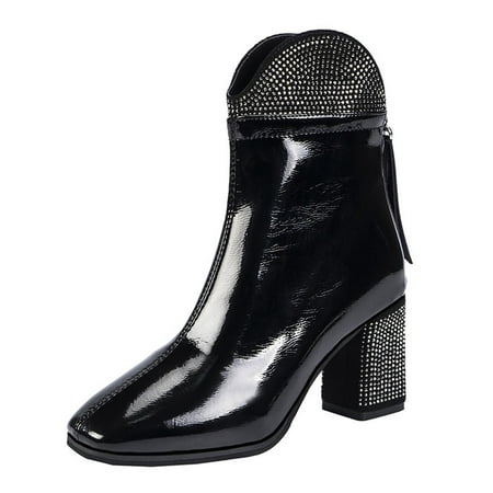jsaierl Women s Combat Ankle Boots Crystal Rhinestone Pointed Toe Chunky Block Heels Booties
jsaierl Women s Combat Ankle Boots Crystal Rhinestone Pointed Toe Chunky Block Heels Booties