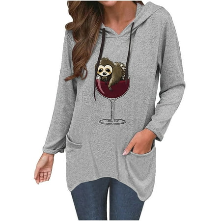 Ziloco Women s Fashion Printed Hooded Loose Long Sleeve Tops Casual Sweatshirt sequin tops for women maternity tops Gray XXL
Ziloco Women s Fashion Printed Hooded Loose Long Sleeve Tops Casual Sweatshirt sequin tops for women maternity tops Gray XXL