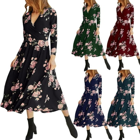 Follure Women V Neck Manches Long Sleeve Robe Female Retro Elegant Party Culb Dress Women Casual
Follure Women V Neck Manches Long Sleeve Robe Female Retro Elegant Party Culb Dress Women Casual