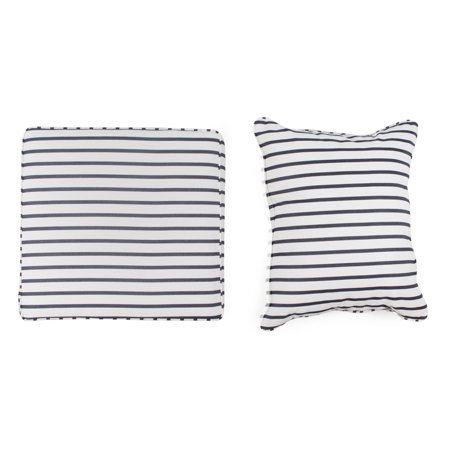 Belham Living Surfside 25 in. Sunbrella Outdoor Corded Cushion and Pillow Back Set
