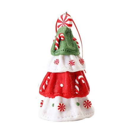 Christmas Soft Pottery Pendant Artificial Xmas Elements Winter Themed Party Deco