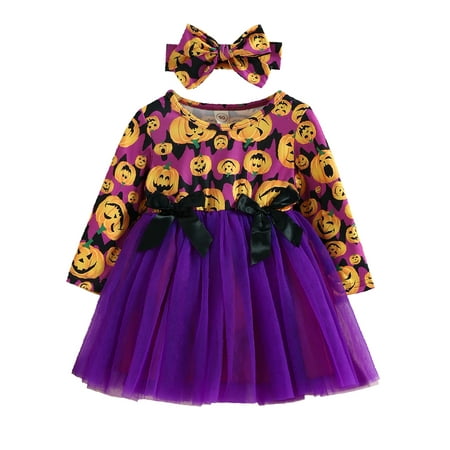 Kids Baby Girls Halloween Outfits Patchwork Long Sleeve Pumpkin Mesh Dress Princess Party Tutu Dress+ Cute Headband Set
Kids Baby Girls Halloween Outfits Patchwork Long Sleeve Pumpkin Mesh Dress Princess Party Tutu Dress+ Cute Headband Set