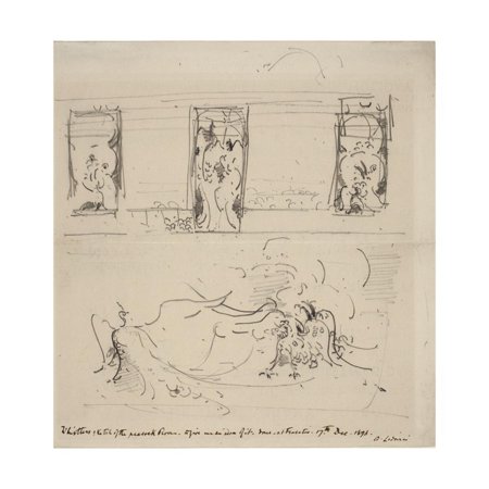 Sketch of the Peacock Room, 1898 Print Wall Art By James Abbott McNeill Whistler