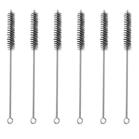 FRCOLOR 6pcs Stainless Steel Pipe Tube Sweep Cleaning Tool Chimney Cleaning Brush