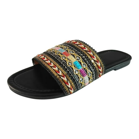 WEAIXIMIUNG Ladies Summer Flat Sandal Mop Ethnic Bohemian Casual One Word Large Size Slippers Sandals Women s Sandals Size 11.5 2024 Black 41
WEAIXIMIUNG Ladies Summer Flat Sandal Mop Ethnic Bohemian Casual One Word Large Size Slippers Sandals Women s Sandals Size 11.5 2024 Black 41