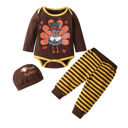 Fesfesfes Newborn Infant Baby Jumpsuit Boys Girls Romper Thanksgiving Tops+Pants+Hat Turkey Outfits Plus Size Clearance $10
Fesfesfes Newborn Infant Baby Jumpsuit Boys Girls Romper Thanksgiving Tops+Pants+Hat Turkey Outfits Plus Size Clearance $10