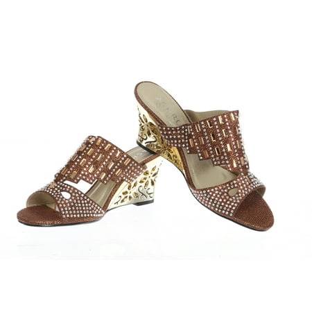 Women s Crystal Rhinestone Peacock Patterned Platform Wedge Party Dress Sandals Slipper-Coffee-7
Women s Crystal Rhinestone Peacock Patterned Platform Wedge Party Dress Sandals Slipper-Coffee-7