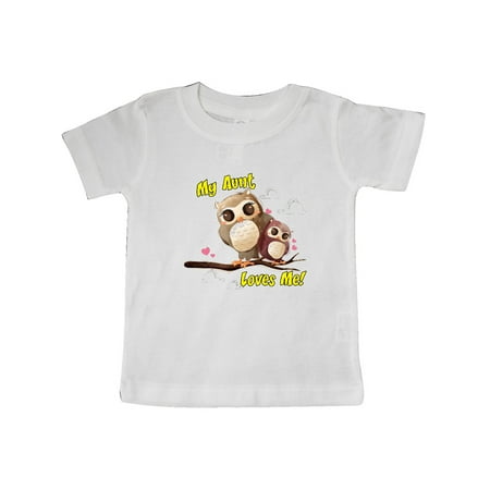 Inktastic My Aunt Loves Me Owl Gift Baby Boy or Baby Girl T-Shirt