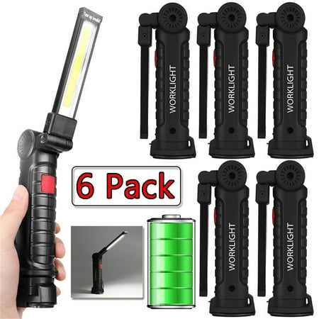 Elbourn Rechargeable LED Work Light 700 Lumen 6 Pack with Magnetic Base and Hanging Hook for Car Repair Home Use Outdoor Use and Emergency
Elbourn Rechargeable LED Work Light 700 Lumen 6 Pack with Magnetic Base and Hanging Hook for Car Repair Home Use Outdoor Use and Emergency