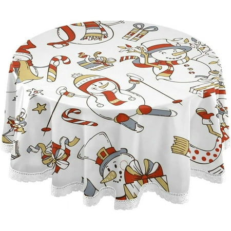 SKYSONIC Christmas Snowman Round Tablecloth 60 Inch Waterproof Stain and Wrinkle Resistant Washable Decorative Table Covers for Kitchen Dining Tabletop Party Outdoor Picnic
SKYSONIC Christmas Snowman Round Tablecloth 60 Inch Waterproof Stain and Wrinkle Resistant Washable Decorative Table Covers for Kitchen Dining Tabletop Party Outdoor Picnic