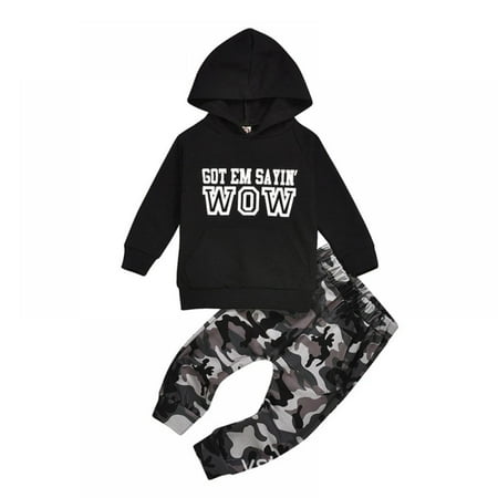 SYNPOS 2Pcs Baby Boys Hoodie Tops Pants Set Letters Camouflage Print Sweatsuit Fall Winter Outfits 18M-6T
SYNPOS 2Pcs Baby Boys Hoodie Tops Pants Set Letters Camouflage Print Sweatsuit Fall Winter Outfits 18M-6T