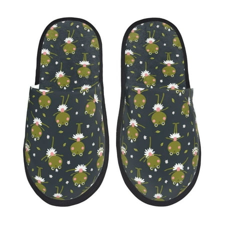 Honeii Ballerina Frogs Print Furry Slippers Bedroom Slippers for Women and Men Fuzzy Plush Comfy Faux Fur Lined Slide Shoes -Medium
Honeii Ballerina Frogs Print Furry Slippers Bedroom Slippers for Women and Men Fuzzy Plush Comfy Faux Fur Lined Slide Shoes -Medium