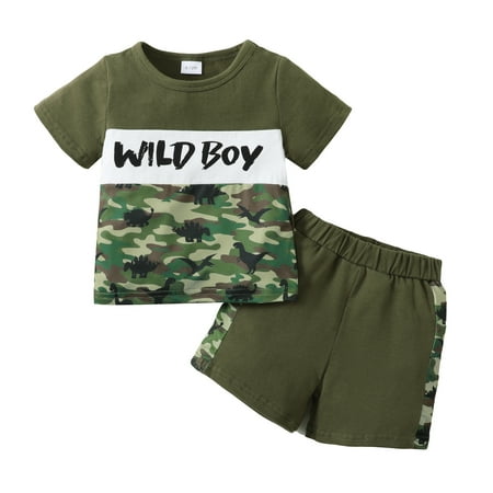 HESHENG Toddler Baby Boy Clothes Wild Boy Short Sleeve Camouflage T-Shirt Tops Shorts Sets 2Pcs Summer Outfits 2-3Y
HESHENG Toddler Baby Boy Clothes Wild Boy Short Sleeve Camouflage T-Shirt Tops Shorts Sets 2Pcs Summer Outfits 2-3Y