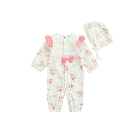 Newborn Baby Girl Spring Summer Outfits Long Sleeve Lace Up Button Down Romper Jumpsuit + Tie-up Cap
Newborn Baby Girl Spring Summer Outfits Long Sleeve Lace Up Button Down Romper Jumpsuit + Tie-up Cap