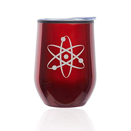 Stemless Wine Tumbler Coffee Travel Mug Glass With Lid Atom Science Atheist (Red)
Stemless Wine Tumbler Coffee Travel Mug Glass With Lid Atom Science Atheist (Red)