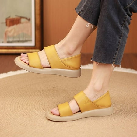 AXXD Women Sandals Clearance Summer Open Toe Roman Sandals Rubber Flat Sole Sandals Single Shoe Leather Shoes Casual Sports Shoes
AXXD Women Sandals Clearance Summer Open Toe Roman Sandals Rubber Flat Sole Sandals Single Shoe Leather Shoes Casual Sports Shoes