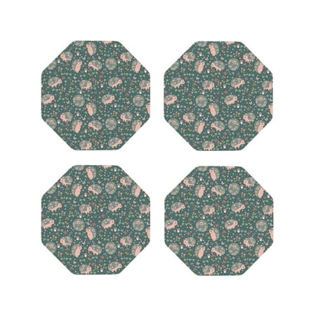 Fuzoiu Hedgehogs and Flowers Print Leather Coasters Set Drink Coasters Set of 4 for Tabletop Protection Durable PVC Coasters Home Décor and Housewarming Gift-Octagon
Fuzoiu Hedgehogs and Flowers Print Leather Coasters Set Drink Coasters Set of 4 for Tabletop Protection Durable PVC Coasters Home Décor and Housewarming Gift-Octagon
