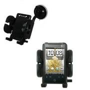Gomadic Brand Flexible Car Auto Windshield Holder Mount designed for the HTC Gratia - Gooseneck Suction Cup Style Cradle