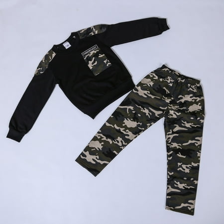 Yubatuo Teen Kids Baby Boys Letter Tracksuit Camouflage Tops Pants 2PCS Outfits SetBlack150
Yubatuo Teen Kids Baby Boys Letter Tracksuit Camouflage Tops Pants 2PCS Outfits SetBlack150