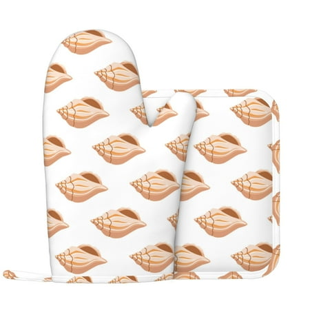 Oven Mitts and Pot Holders Sets Conch Shells Print No.9080 Non-Slip Silicone Oven Gloves Potholders Cotton Lining Heat Resistant Gloves Hot Pads for Kitchen Cooking Baking
Oven Mitts and Pot Holders Sets Conch Shells Print No.9080 Non-Slip Silicone Oven Gloves Potholders Cotton Lining Heat Resistant Gloves Hot Pads for Kitchen Cooking Baking