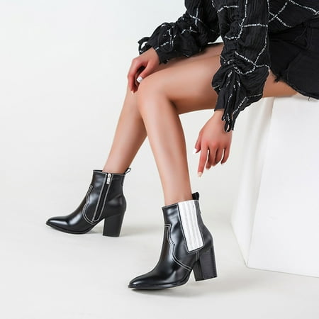 Zedker Booties For Women Fall Boots Women S Shoes Fashion Stitching Color Minimalistic Retro Comfortable Lacing High Heel Boots Comfortable Shoes For Women
Zedker Booties For Women Fall Boots Women S Shoes Fashion Stitching Color Minimalistic Retro Comfortable Lacing High Heel Boots Comfortable Shoes For Women