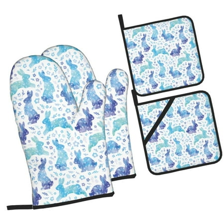 Daiia Rabbit2 Pattern Oven Mitts and Pot Holders 4 pcs Set High Heat Resistant 500 Degree Extra Thicken Long Kitchen Cotton Oven Glove
Daiia Rabbit2 Pattern Oven Mitts and Pot Holders 4 pcs Set High Heat Resistant 500 Degree Extra Thicken Long Kitchen Cotton Oven Glove